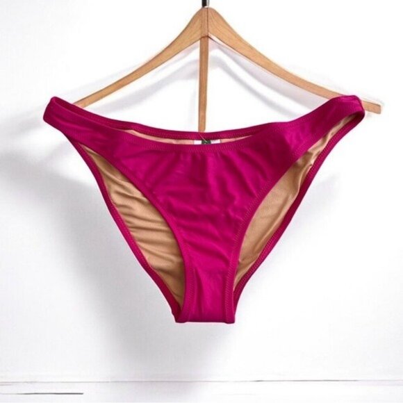 🌻NEW w.tags J. Crew Pink Fushia Heritage 1989 high-leg bikini bottoms - Picture 2 of 9